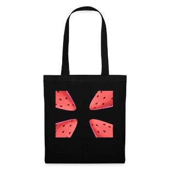 Melonenstückchen - Stoffbeutel - Schwarz - Vorne