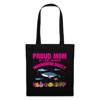 Fière Maman Microbiologie Biologie Biologiste Mer - Sac en tissu - noir - Devant