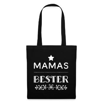 Mamas Bester - Stoffbeutel - Schwarz - Vorne
