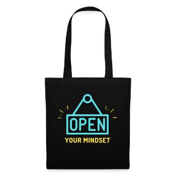 Open your mindset - Sac en tissu - noir - Devant