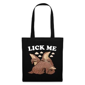 Lèche-moi Pangolin - Sac en tissu - noir - Devant