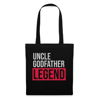 Uncle Godfather Legend Zitat - Stoffbeutel - Schwarz - Vorne