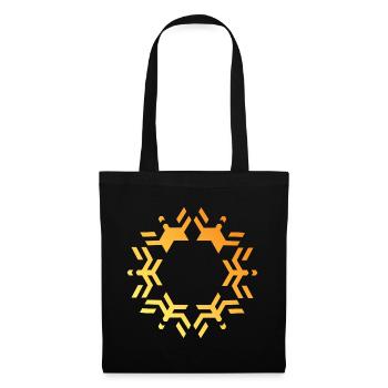 Schneeflocke Symbol Schnee Stern Logo icon - Stoffbeutel - Schwarz - Vorne