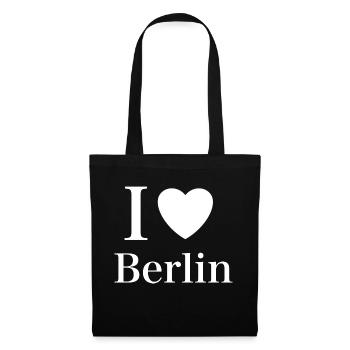 J’adore Berlin - Sac en tissu - noir - Devant