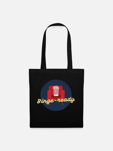 binge ready - Stoffbeutel - Schwarz