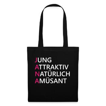 Jana Name Geschenk - Stoffbeutel - Schwarz - Vorne