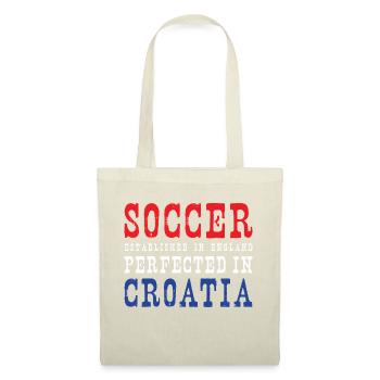 Croatia Soccer Croatian Football Hrvatska Futbol - Stoffbeutel - Natur - Vorne