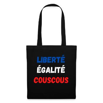 Liberté égalité couscous - Sac en tissu - noir - Devant