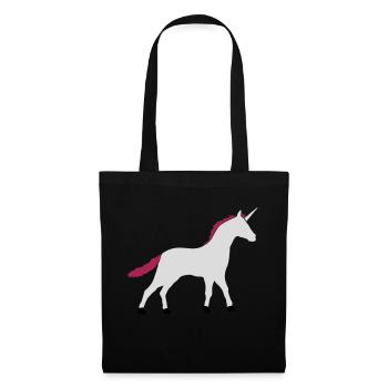 Unicorn Silhouette Outline Shadow - Tote Bag - black - Front