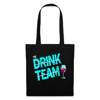 The Drink Team Cool Retro Vintage Wine Lover - Stoffbeutel - Schwarz - Vorne