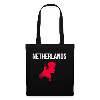 Niederlande Souvenir - Stoffbeutel - Schwarz - Vorne