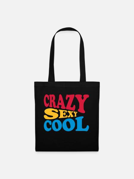 crazy sexy cool Design - Stoffbeutel - Schwarz
