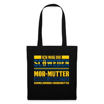 Ich Mag Die Schweden Mor-Mutter Mormor-Großmutter - Stoffbeutel - Schwarz - Vorne