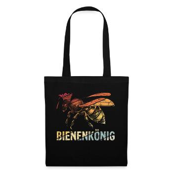 Bienenkönig | Imker Geschenk Imkerei Bienenzüchter - Stoffbeutel - Schwarz - Vorne