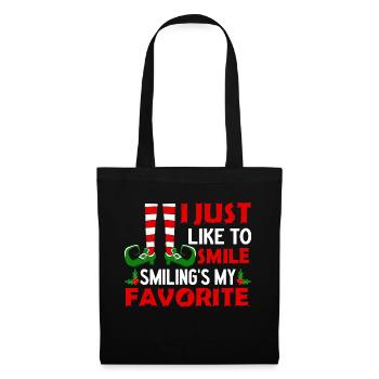 4 J’aime juste sourire en souriant mon préféré - Sac en tissu - noir - Devant
