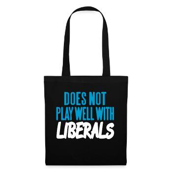 Ne joue pas bien avec les libéraux Drôle rétro - Sac en tissu - noir - Devant