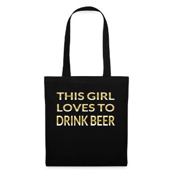 Bière - Sac en tissu - noir - Devant