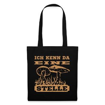 Pilz Motiv - Stoffbeutel - Schwarz - Vorne