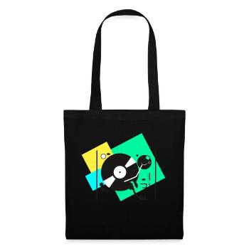 Platines colorées - Sac en tissu - noir - Devant