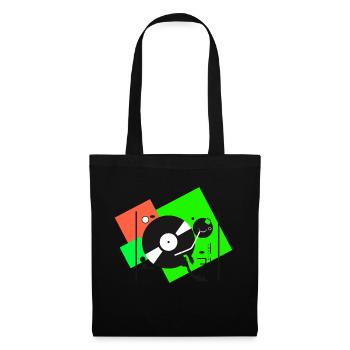 Platines colorées6 - Sac en tissu - noir - Devant