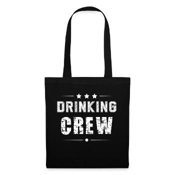Drinking Crew - Stoffbeutel - Schwarz - Vorne