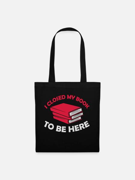 I closed my book - Stoffbeutel - Schwarz