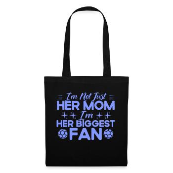 Sportfan Fußball Fußball Mama Geschenk - Stoffbeutel - Schwarz - Vorne