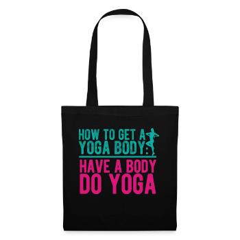 Yogalehrer Spruch Für Yogi Yoga - Stoffbeutel - Schwarz - Vorne
