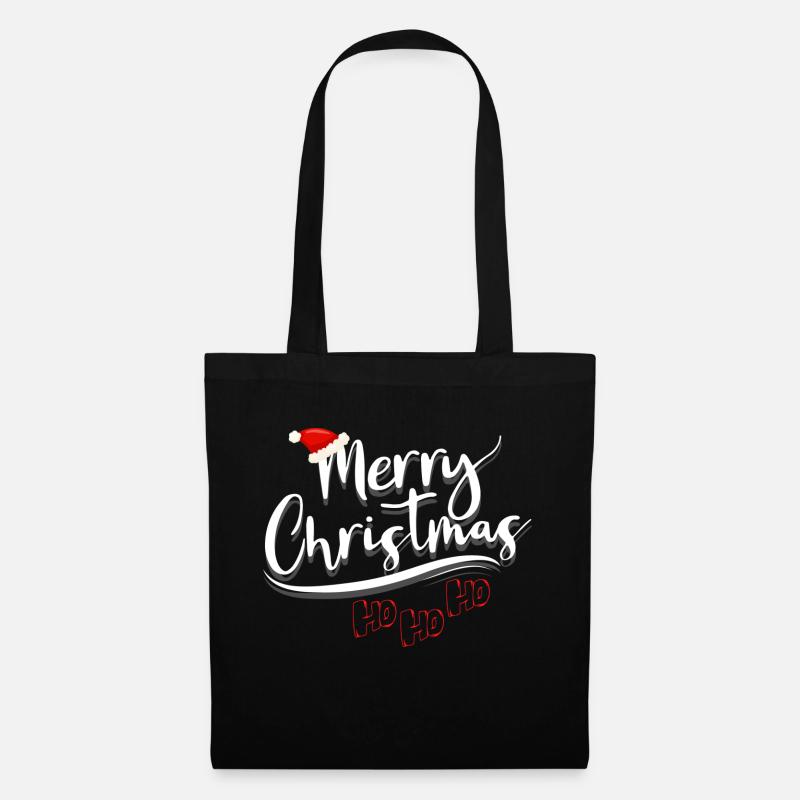 merry christmas - Stoffbeutel - Schwarz