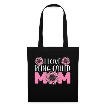 mother mum mom mum Geschenk - Stoffbeutel - Schwarz - Vorne