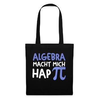 Mathematik Mathe Rechnen Pi Algebra - Stoffbeutel - Schwarz - Vorne