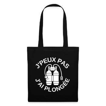 plongée, plongée sous marine, fan de plongée - Sac en tissu - noir - Devant