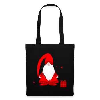 Wichtel wichteln Wichtelgeschenk Weihnachten - Stoffbeutel - Schwarz - Vorne