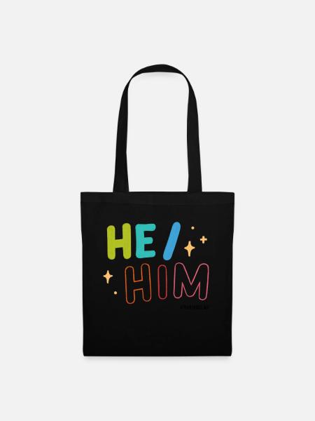 He/ Him - Stoffbeutel - Schwarz