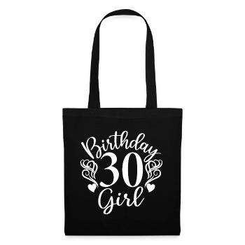 30e anniversaire Femmes Son anniversaire Fille 30 ans - Sac en tissu - noir - Devant