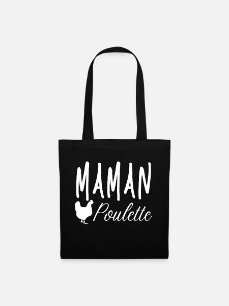 Cadeau humour maman poule. - Sac en tissu - noir