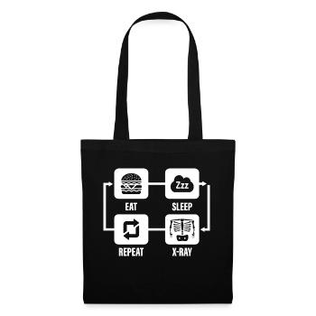 Manger dormir X-Ray Répéter Radiologie Wheel Tech - Sac en tissu - noir - Devant