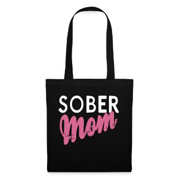 Sober Mom Retro Sobriety Designs - Stoffbeutel - Schwarz - Vorne