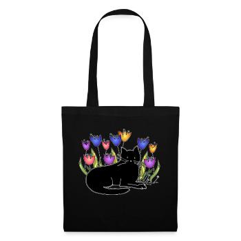 Cat - Tote Bag - black - Front