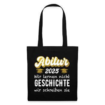 Abitur 2025 Abi Geschenk - Stoffbeutel - Schwarz - Vorne