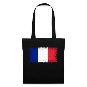 Frankreich - Stoffbeutel - Schwarz - Vorne