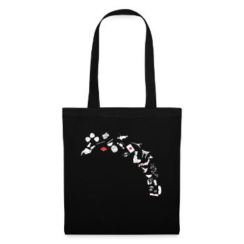 Une ouverture sur le Japon en grand - Sac en tissu - noir - Devant