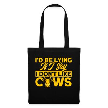 Je mentirais si je disais que je n’aime pas les vaches - Sac en tissu - noir - Devant