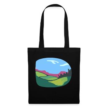 Paysage naturel - Sac en tissu - noir - Devant