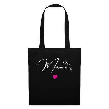 Bientôt maman - Sac en tissu - noir - Devant