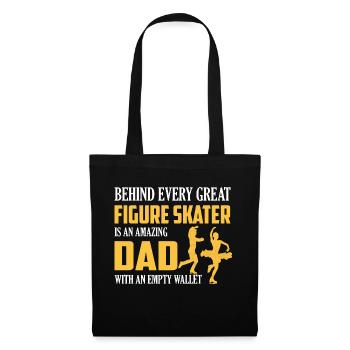 Behind Every Great Figure Skater Is An Amazing Dad - Stoffbeutel - Schwarz - Vorne