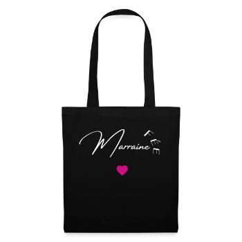 Fée marraine - Sac en tissu - noir - Devant