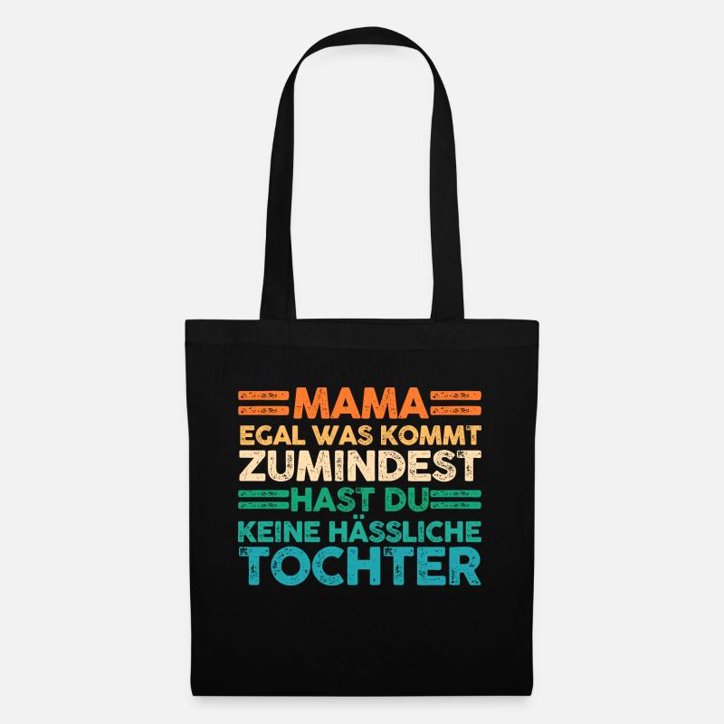 Tochter Muttertag Mutter Mama - Stoffbeutel - Schwarz