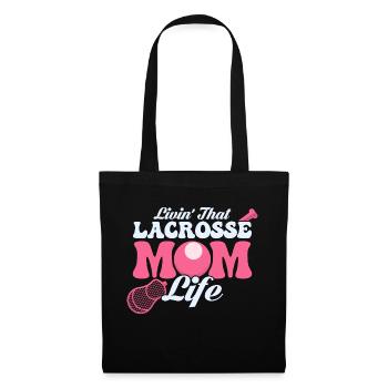 Livin' That Lacrosse Mom Life Goalie Player Team F - Stoffbeutel - Schwarz - Vorne