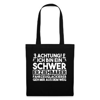 Lackierer Fahrzeuglackierer Autolackierer - Stoffbeutel - Schwarz - Vorne